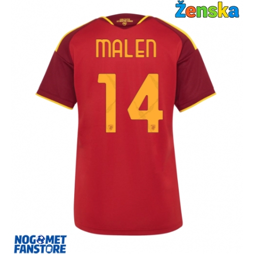 AS Roma Donyell Malen #14 Domaci Dres za Ženska 2026-27 Kratak Rukav